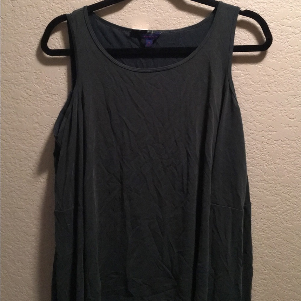 Green satin top